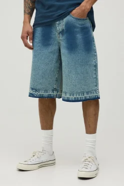 boohooMAN Short En Jean Ombré Teinté Coupe Regular<Homme Jorts|Denim
