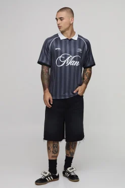 boohooMAN Short En Jean Parachute Taille Basse À Ourlet Brut<Homme Jorts|Denim