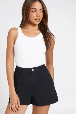 boohoo Short En Jean Plissé Taille Haute<Femme Denim|Shorts