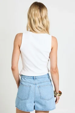 boohoo Short En Jean Plissé Taille Haute Petite<Femme Denim|Shorts