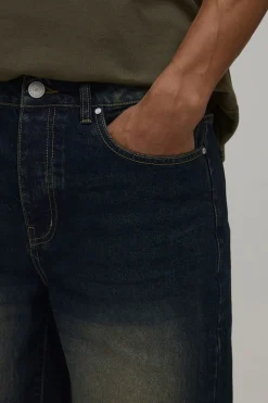 boohooMAN Short en Jean Rigide Coupe Décontractée<Homme Denim|Tout Afficher
