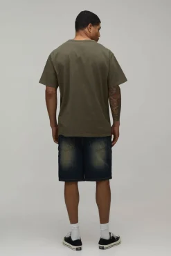 boohooMAN Short en Jean Rigide Coupe Décontractée<Homme Denim|Tout Afficher