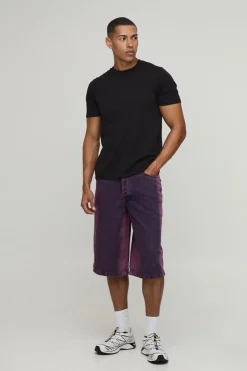 Short En Jean Teinté Longue Coupe