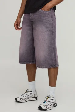 Short En Jean Teinté Longue Coupe