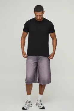 Short En Jean Teinté Longue Coupe
