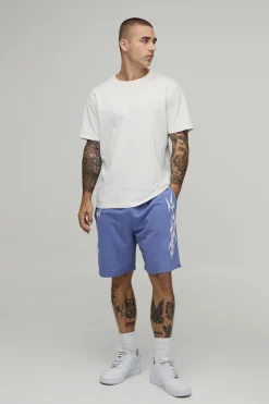 boohooMAN Short En Jersey Bouclette Coupe Baggy Finition Délavage Gothique<Homme Shorts
