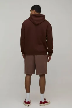 boohooMAN Short En Jersey Bouclette Lavé Coupe Ample Style Workwear<Homme Shorts