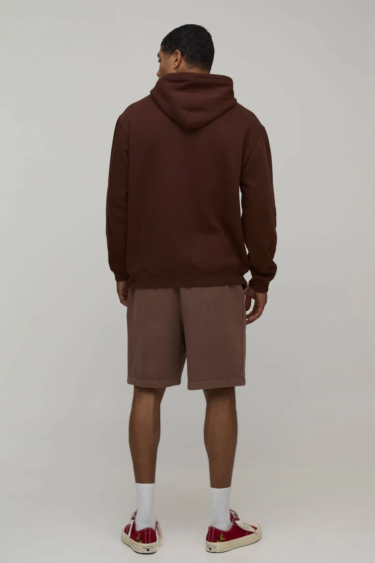 boohooMAN Short En Jersey Bouclette Lavé Coupe Ample Style Workwear<Homme Shorts