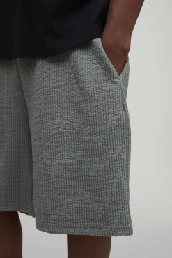 Short En Jersey Côtelé Coupe Baggy
