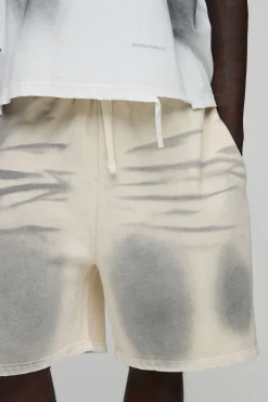 Short En Jersey Délavé Par Synthétiquelvérisation Coupe Regular