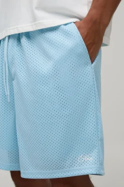Short En Jersey Mesh Ample Avec Inscription Man