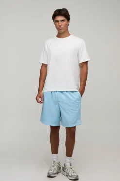 Short En Jersey Mesh Ample Avec Inscription Man