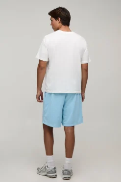 Short En Jersey Mesh Ample Avec Inscription Man
