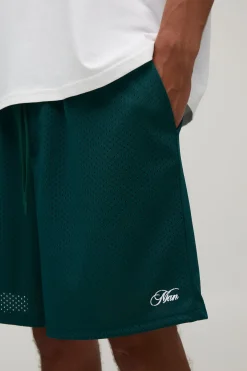 Short En Jersey Mesh Ample Homme Avec Inscription