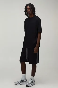 boohooMAN Short En Jersey À Panneaux Coupe Regular<Homme Shorts