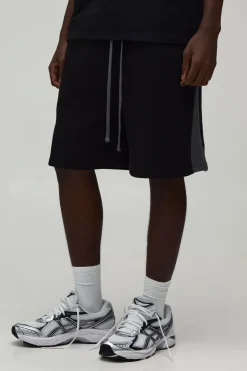 boohooMAN Short En Jersey À Panneaux Coupe Regular<Homme Shorts