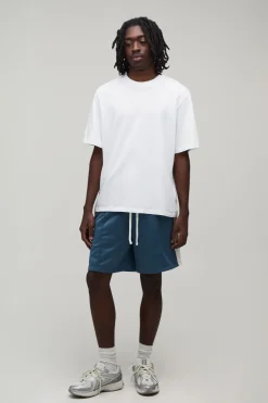 Short En Jersey Tricot À Rayures Coupe Regular
