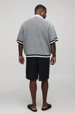 Short en lin lourd à taille fixe à coupe décontractée