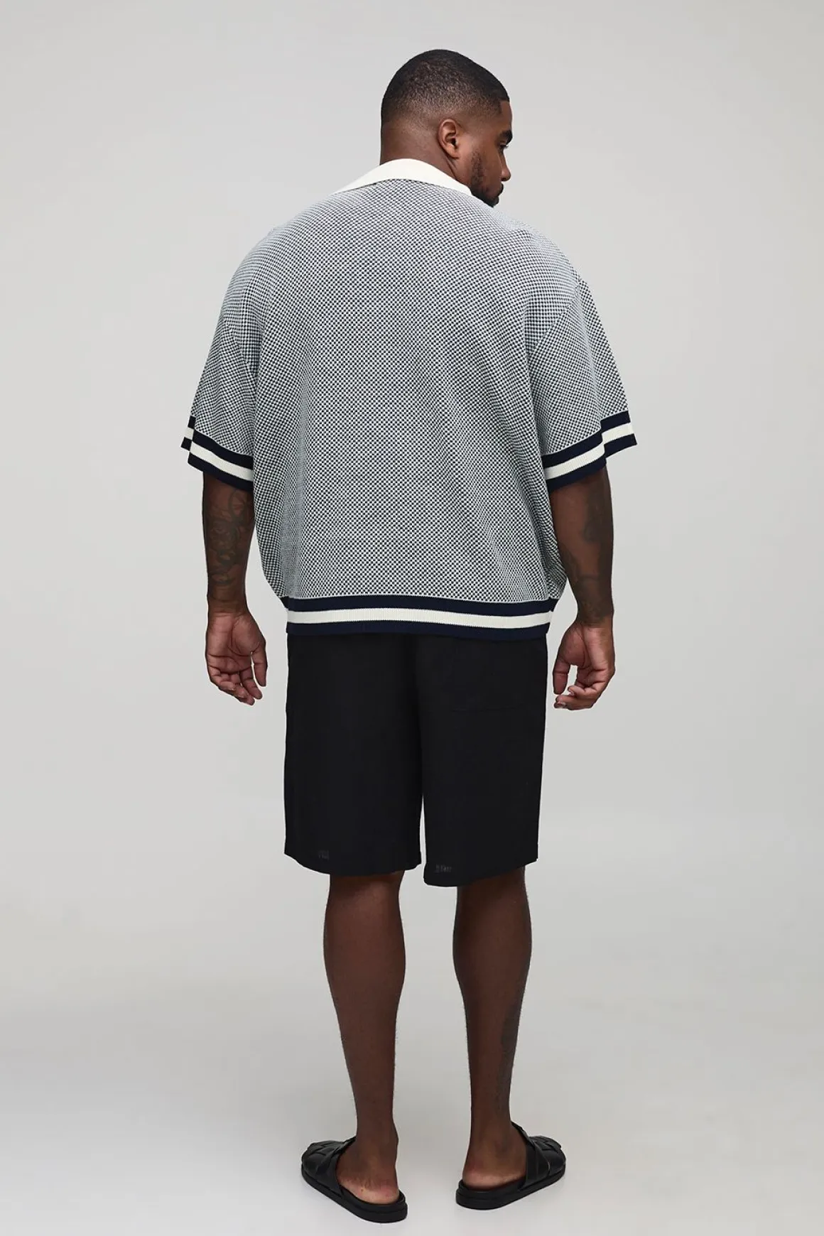 Short en lin lourd à taille fixe à coupe décontractée