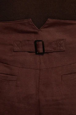 KarenMillen Short en lin viscose à poches tissées<Femme Shorts|Tenues De Plage