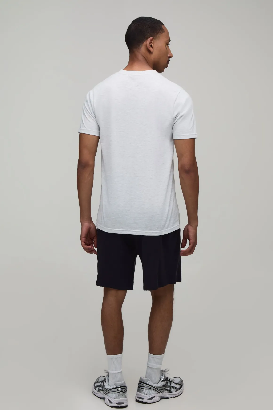 Short En Maille À Rayures Avec Point Ajouré Coupe Décontractée