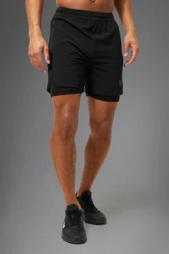 boohooMAN Short 2 en 1 - MAN Active<Homme Tout Afficher|Shorts