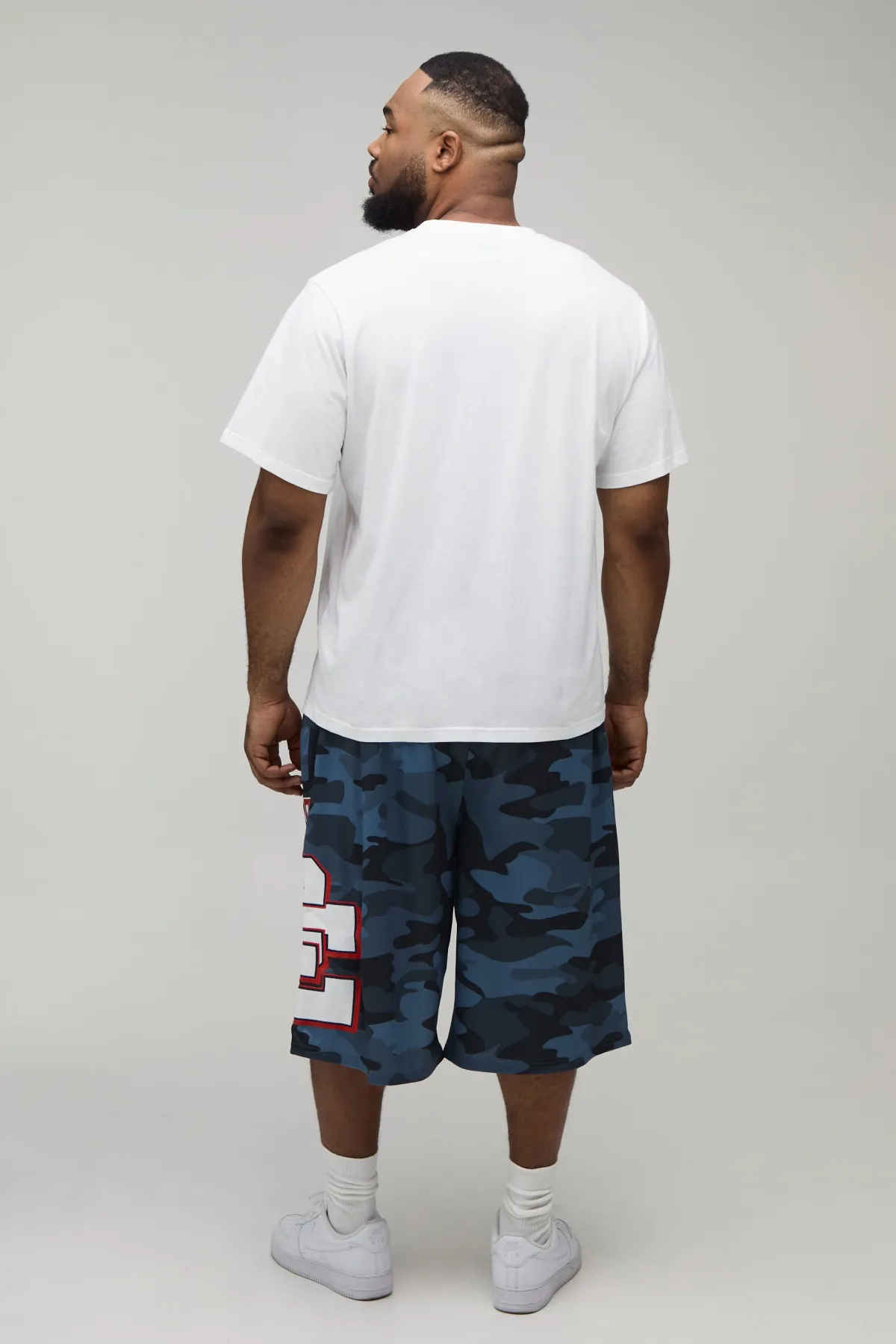 boohooMAN Short En Mesh Avec Appliqué Camouflage<Homme Jorts|Denim