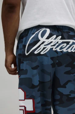 boohooMAN Short En Mesh Avec Appliqué Camouflage<Homme Jorts|Denim