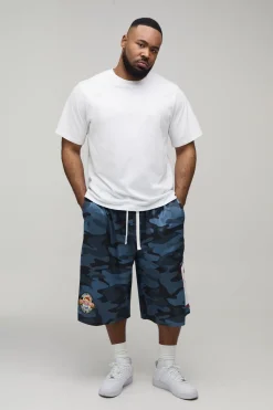 boohooMAN Short En Mesh Avec Appliqué Camouflage<Homme Jorts|Denim