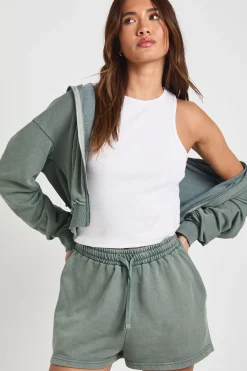 boohoo Short En Molleton Bouclé Délavé<Femme Shorts|Athleisure