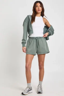 boohoo Short En Molleton Bouclé Délavé<Femme Shorts|Athleisure