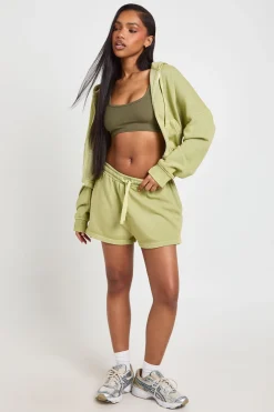boohoo Short En Molleton Bouclette Lavé<Femme Shorts|Athleisure