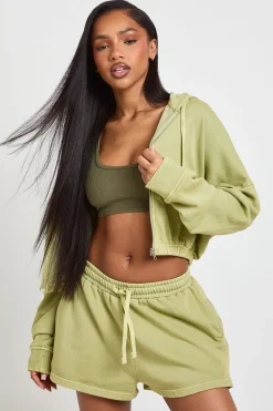 boohoo Short En Molleton Bouclette Lavé<Femme Shorts|Athleisure