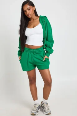 Short En Molleton Taille Haute Avec Cordon De Serrage Interne
