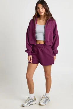 Short En Molleton Taille Haute Avec Cordon De Serrage Interne