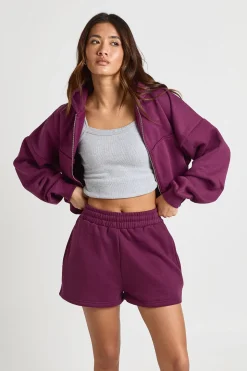 Short En Molleton Taille Haute Avec Cordon De Serrage Interne