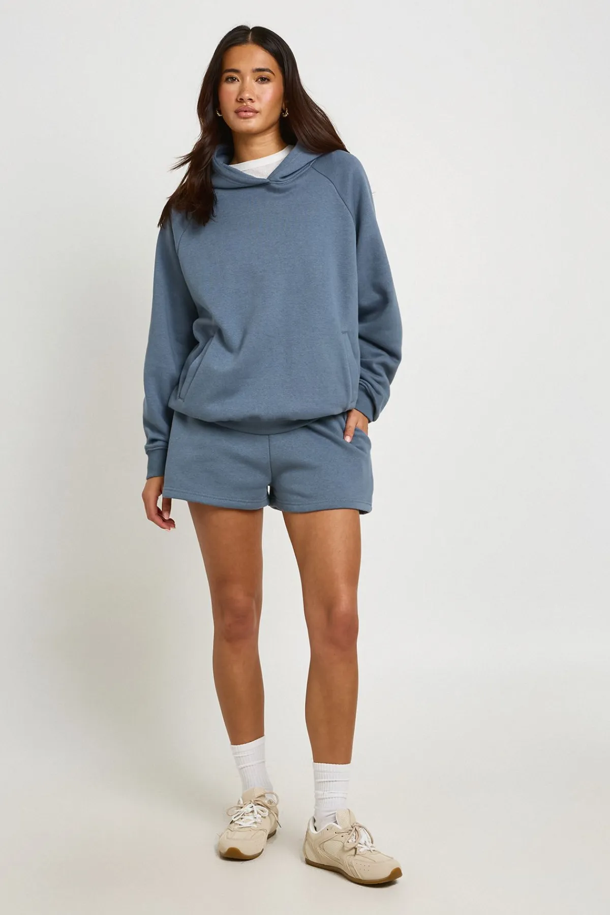boohoo Short En Molleton Taille Haute Avec Cordon De Serrage Interne<Femme Survêtements|Survêtements