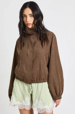boohoo Short En Mousseline À Bordure En Dentelle<Femme Satin Et Dentelle|Shorts