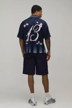boohooMAN Short En Nylon Long Ample Avec Surpiqûres Contrastées<Homme Shorts