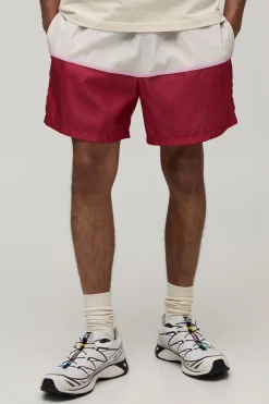 Short En Nylon À Longueur Courte Avec Bandes Rayées Coupe Décontractée