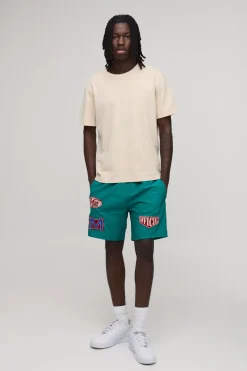 Short En Nylon Mi-long Décontracté À Multi-badges