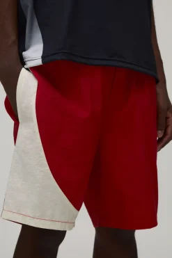 Short En Nylon Mi-long À Panneaux Incurvés Coupe Décontractée