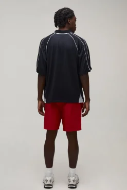 Short En Nylon Mi-long À Panneaux Incurvés Coupe Décontractée