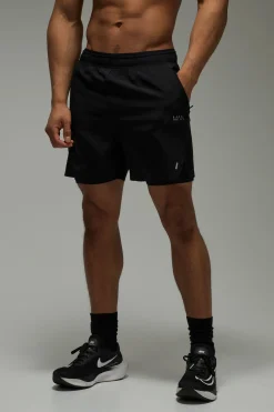 boohooMAN Short 2 En 1 Perforé Actif Homme<Femme Tout Afficher|Shorts