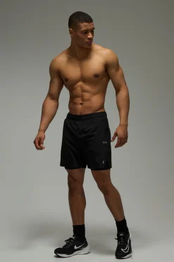 boohooMAN Short 2 En 1 Perforé Actif Homme<Femme Tout Afficher|Shorts