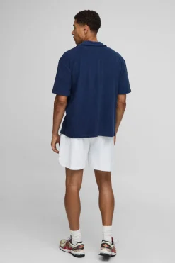 Short en éponge brodé, coupe boxy pour homme