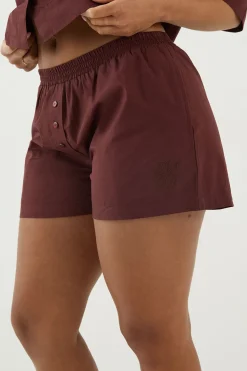 Short En Popeline À Boutons Henley Dsgn Studio