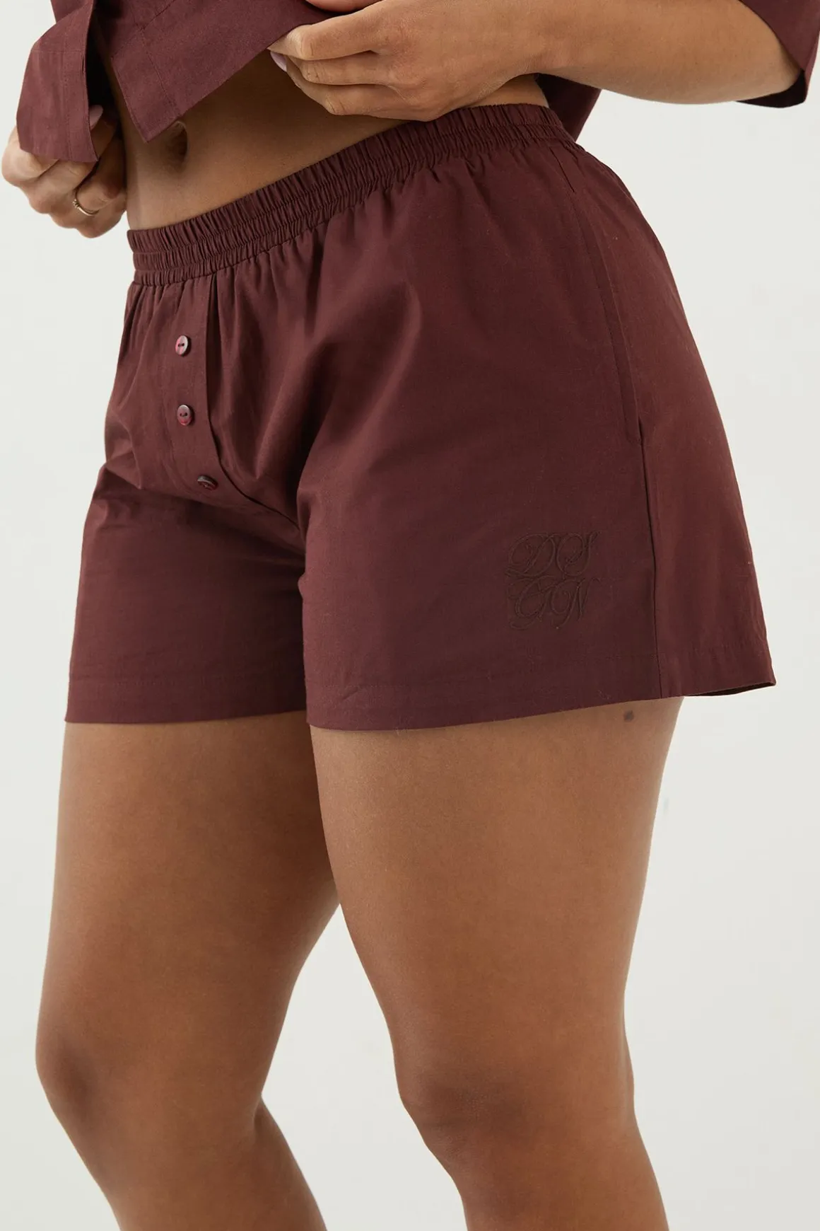 Short En Popeline À Boutons Henley Dsgn Studio
