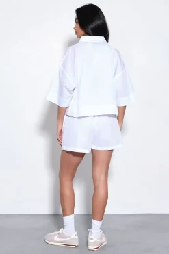 Short En Popeline À Boutons Henley Dsgn Studio