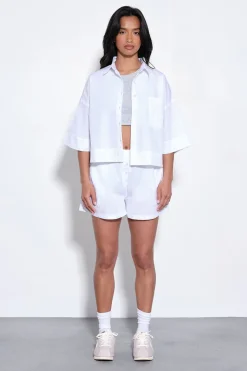 Short En Popeline À Boutons Henley Dsgn Studio